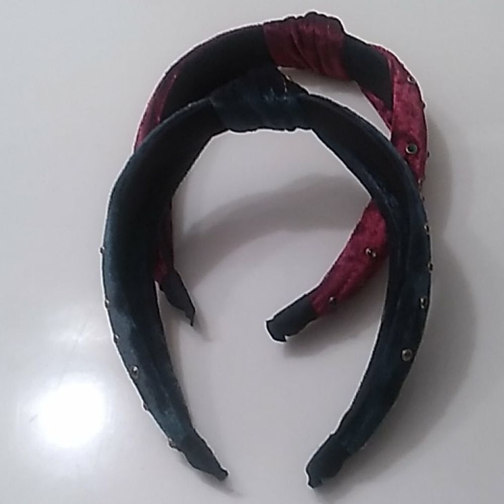 Set of Two Jeweled Headbands